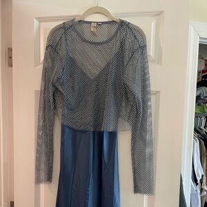 Never worn Anthropologie dress with mesh shirt